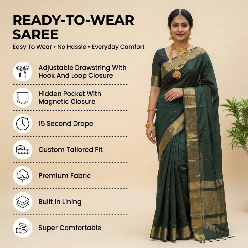 Avyukta Silk (H) Ready To Wear Pocket Saree
