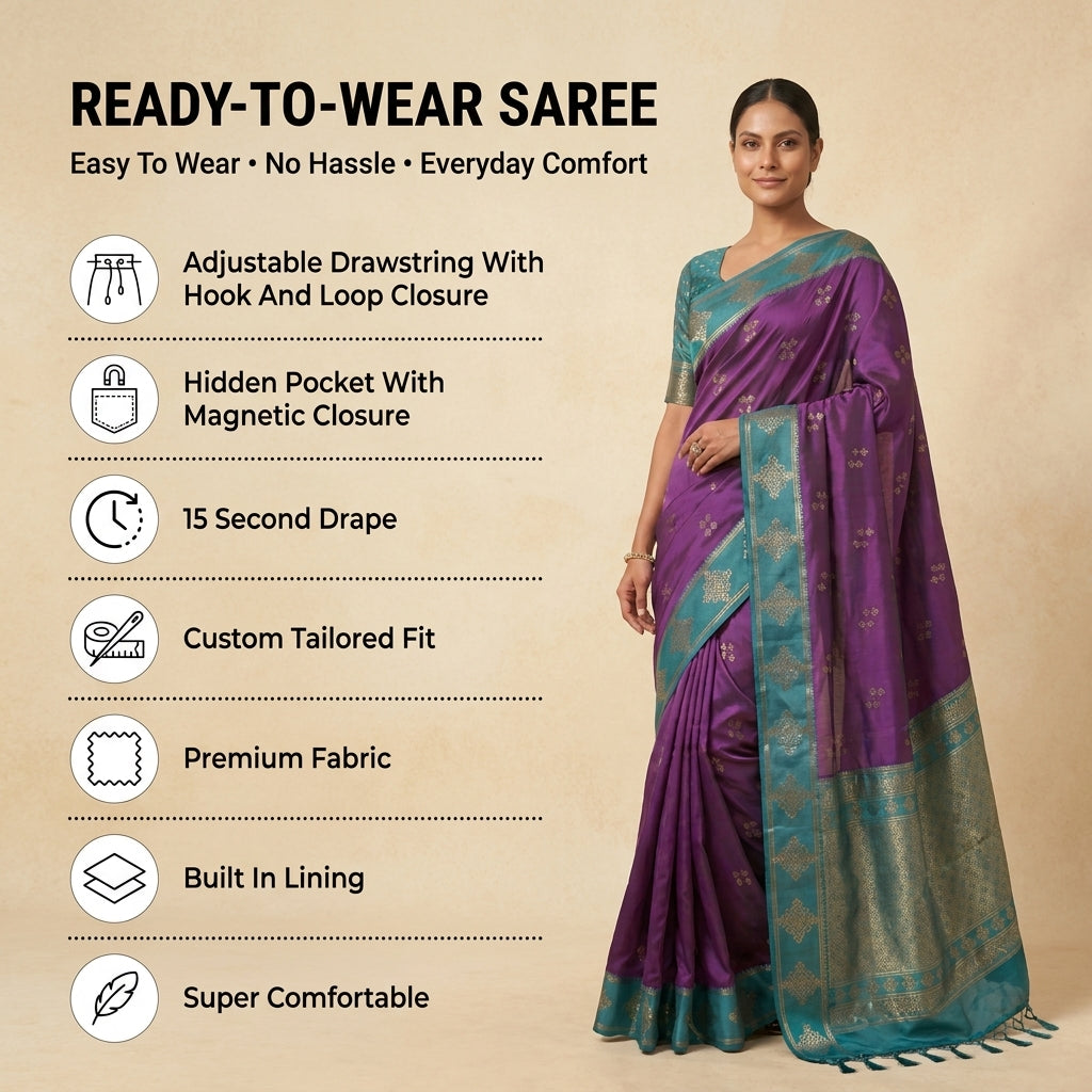 Lavanya Silk (A) Ready To Wear Pocket Saree