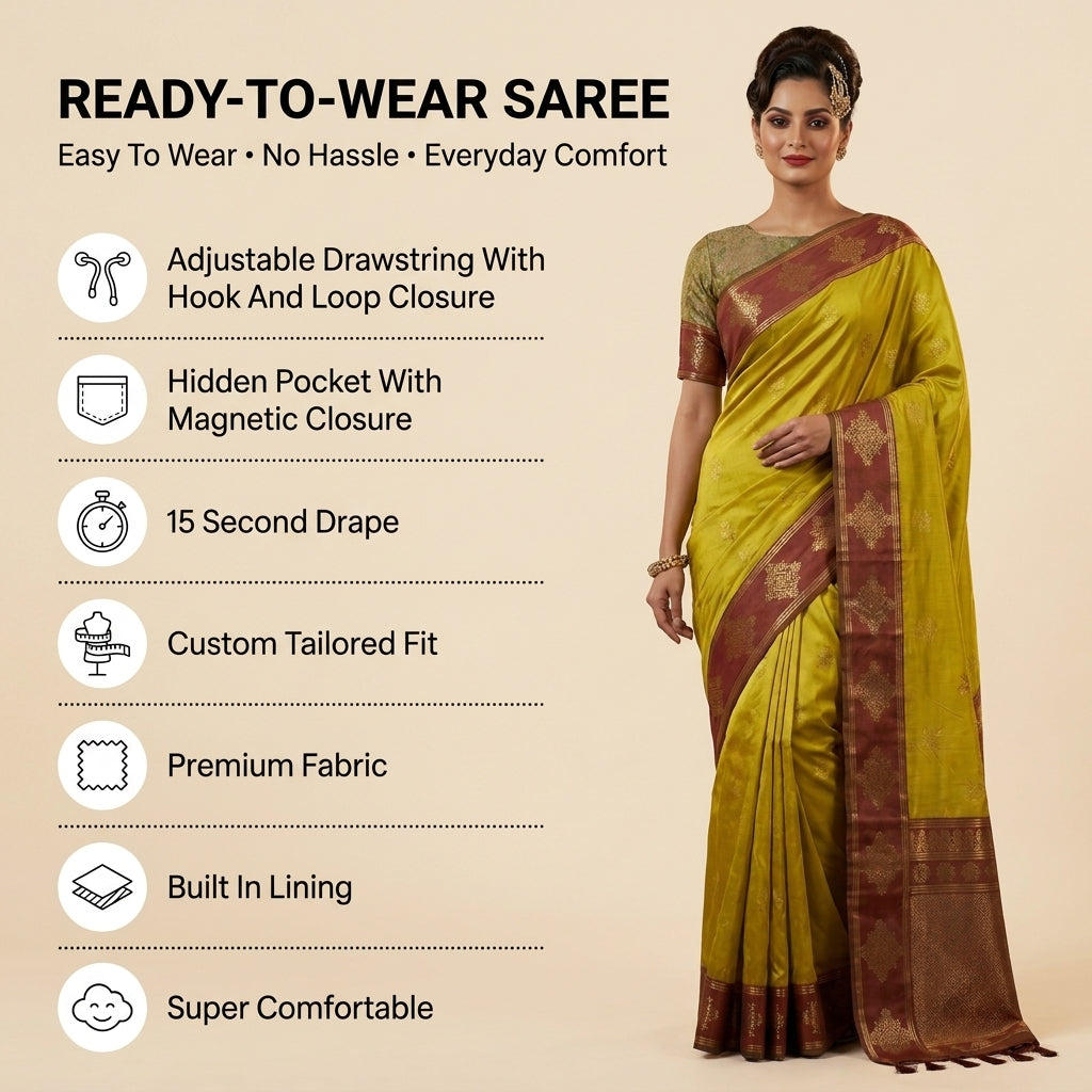 Lavanya Silk (D) Ready To Wear Pocket Saree