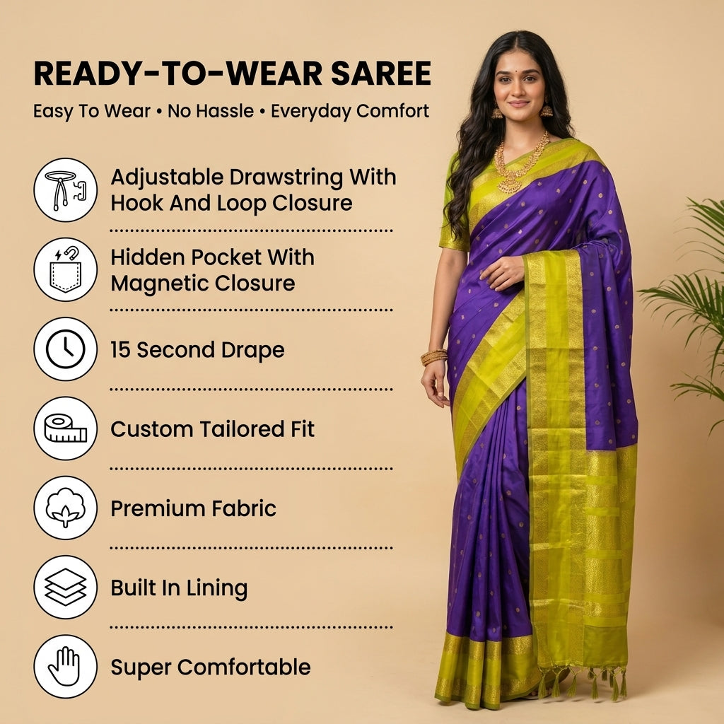 Solin Silk (C) Ready To Wear Pocket Saree