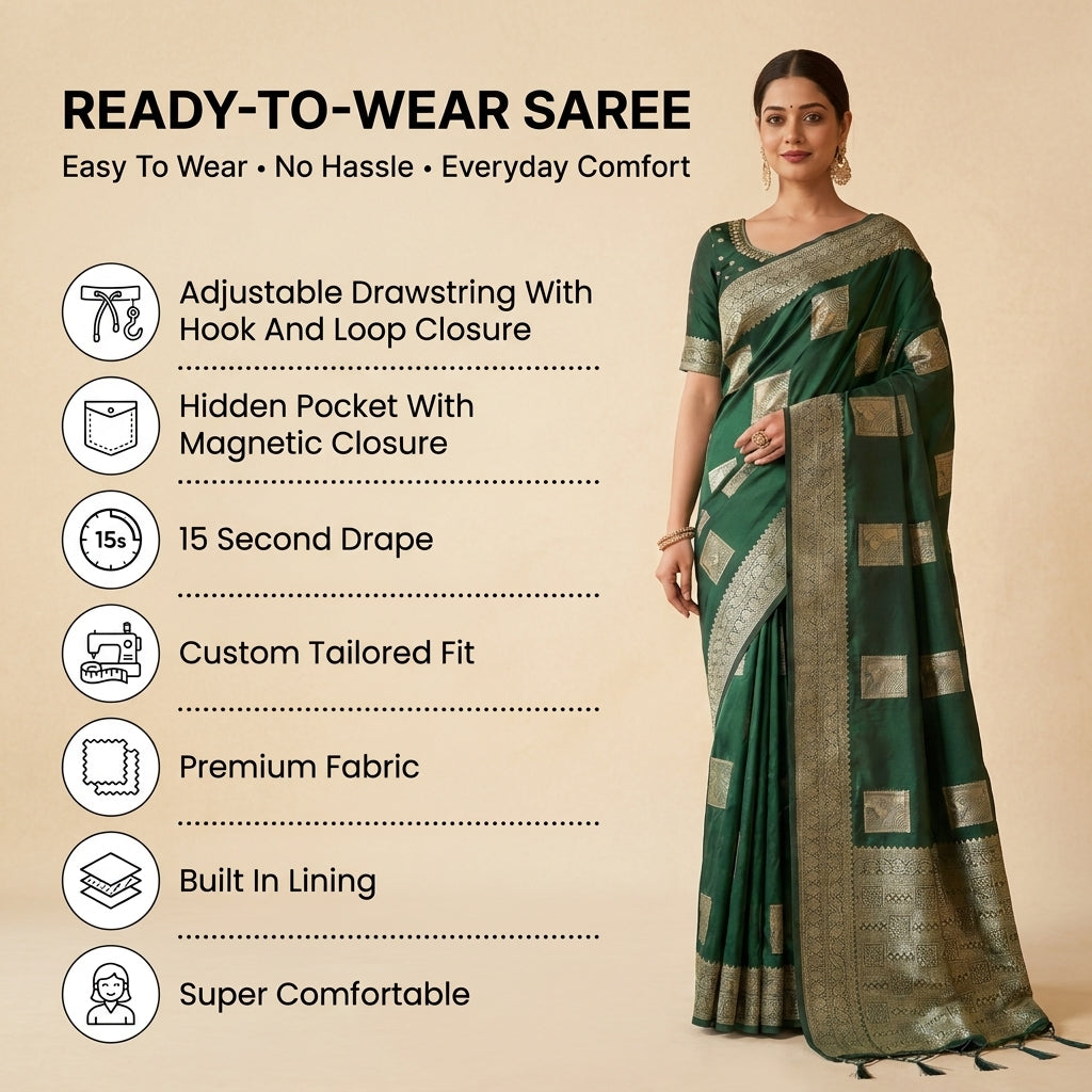 Ruhani Silk (A) Ready To Wear Pocket Saree