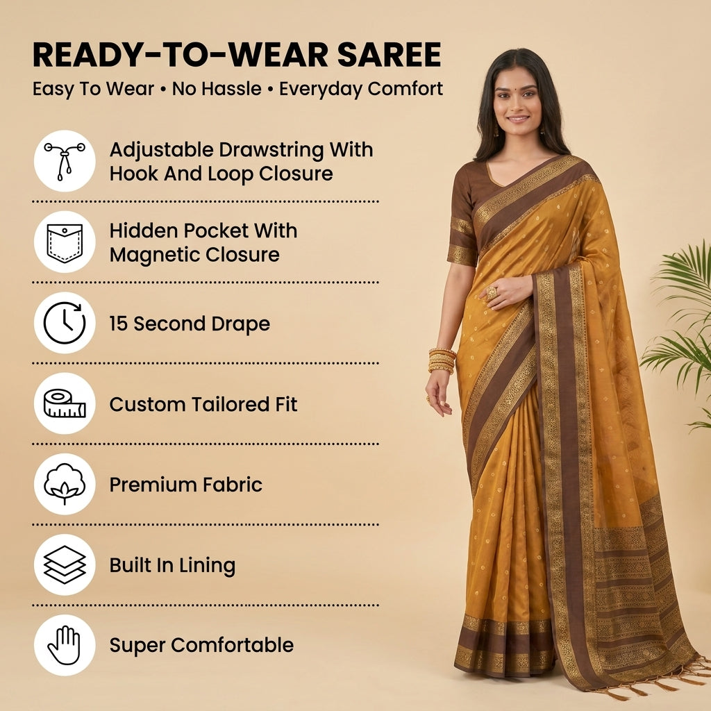 Solin Silk (A) Ready To Wear Pocket Saree