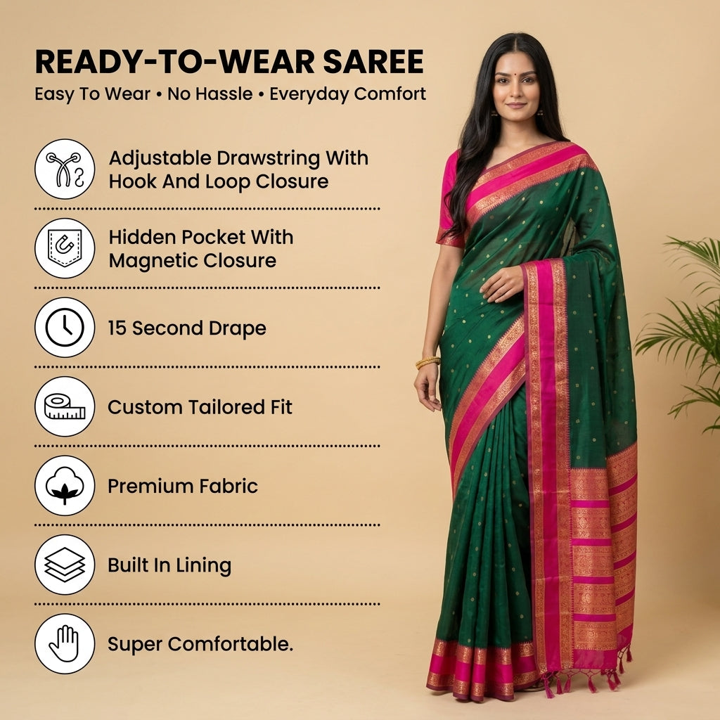 Solin Silk (D) Ready To Wear Pocket Saree