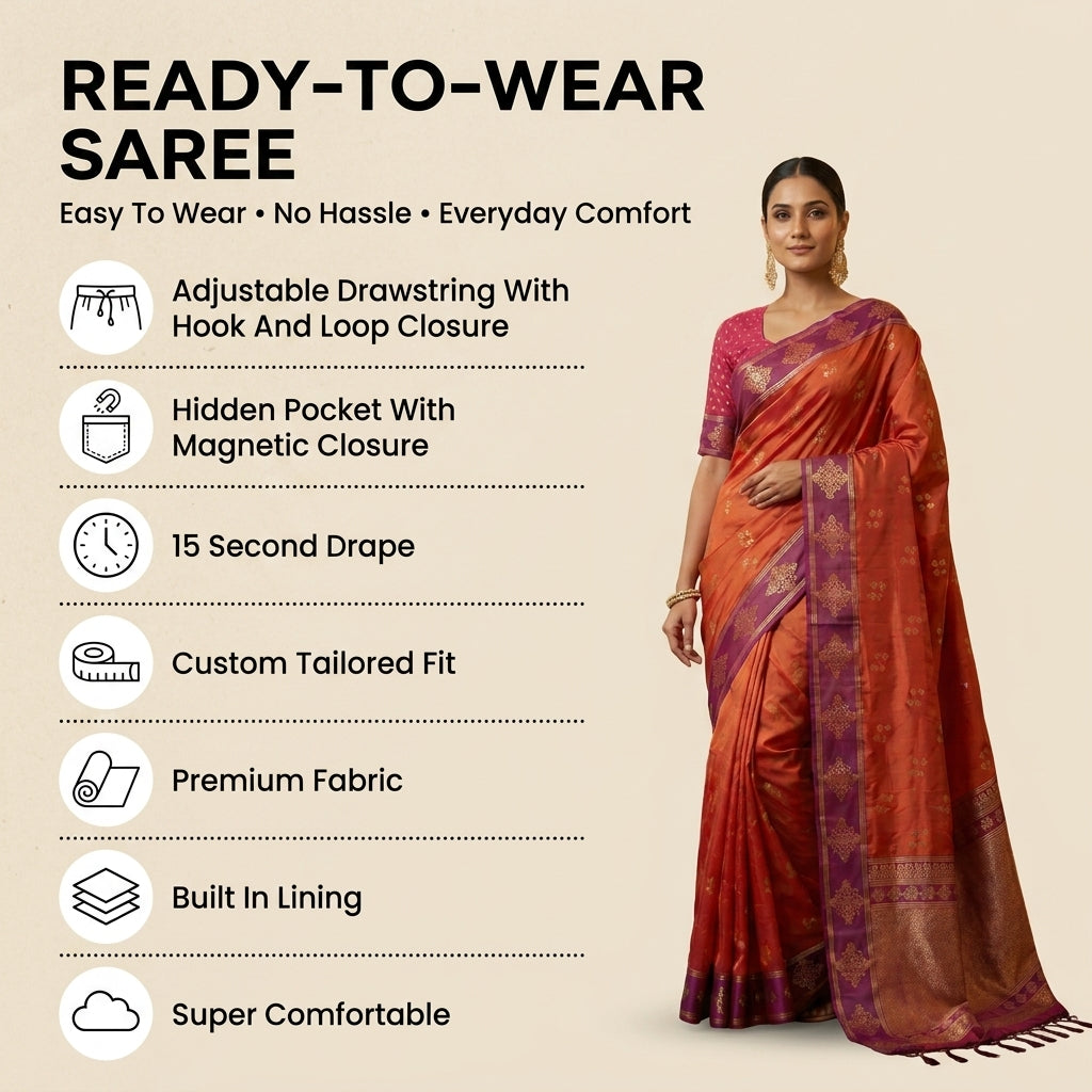 Lavanya Silk (C) Ready To Wear Pocket Saree