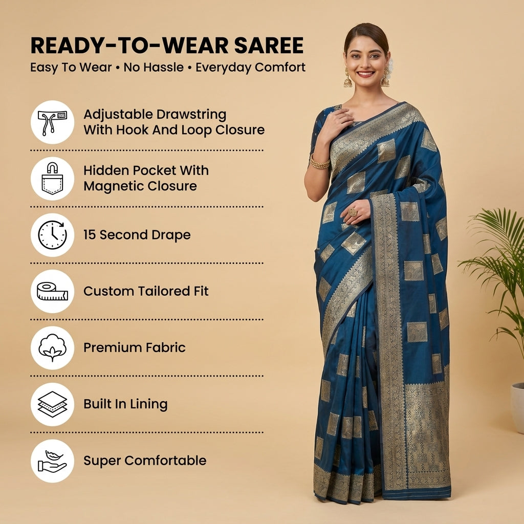 Ruhani Silk (D) Ready To Wear Pocket Saree