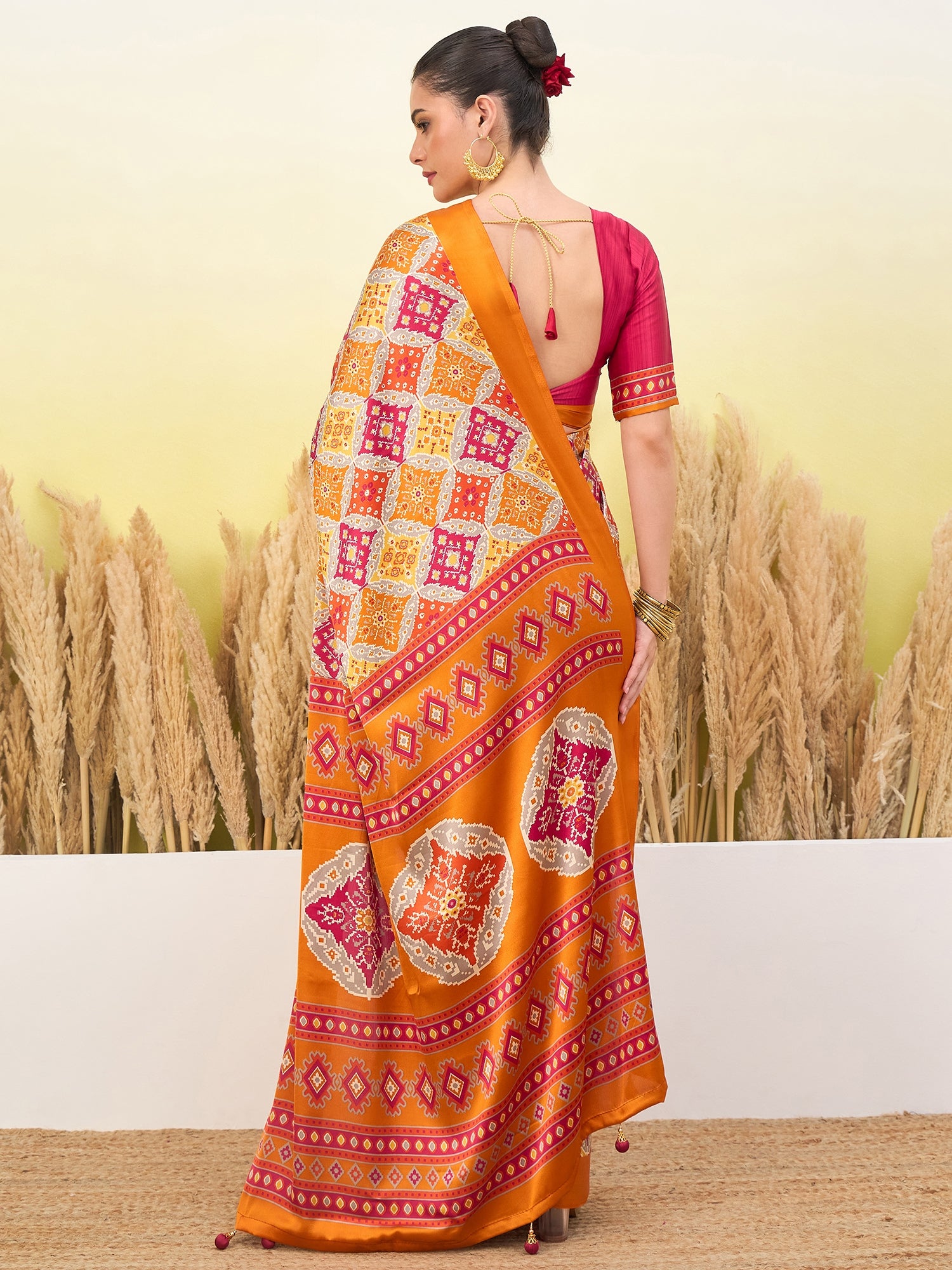 Rangrez Semi Modal Ready To Wear Pocket Saree