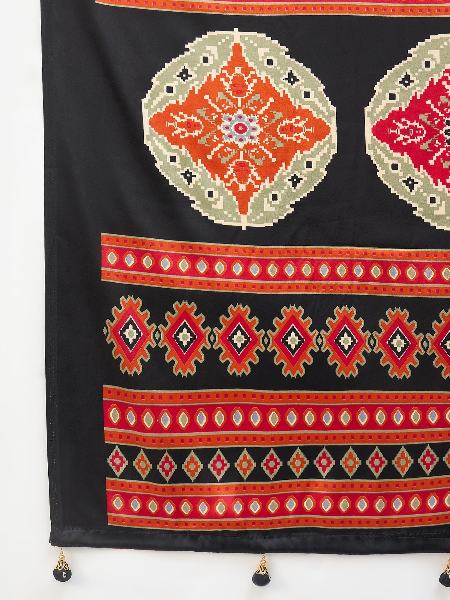 Rangrez Semi Modal (Black) Ready To Wear Pocket Saree