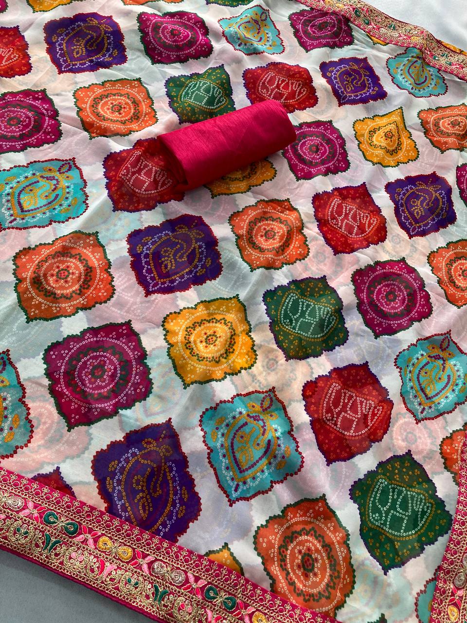 Rangtara Georgette Ready To Wear Pocket Saree