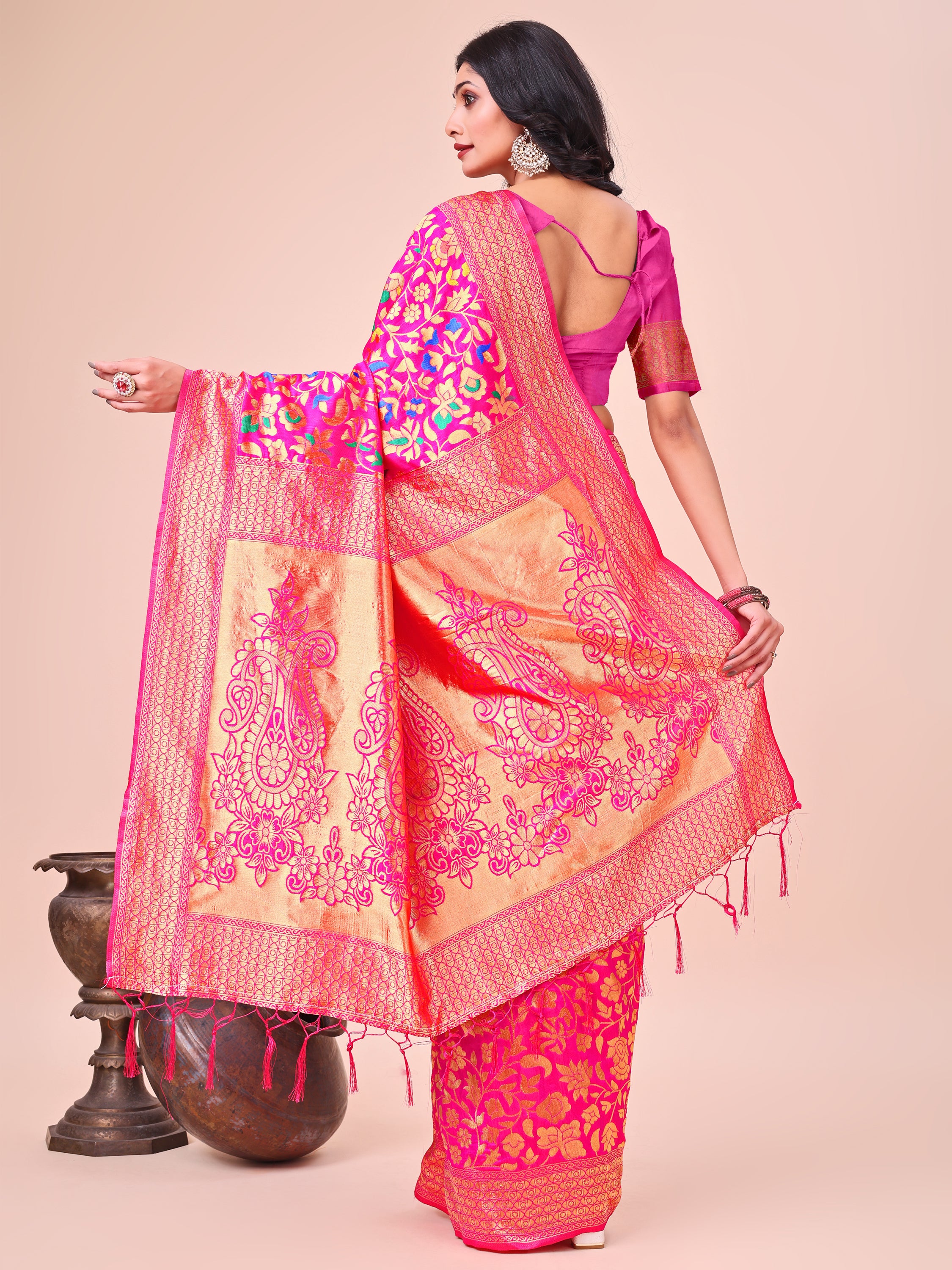 Ornate Bloom (D) Ready To Wear Pocket Saree