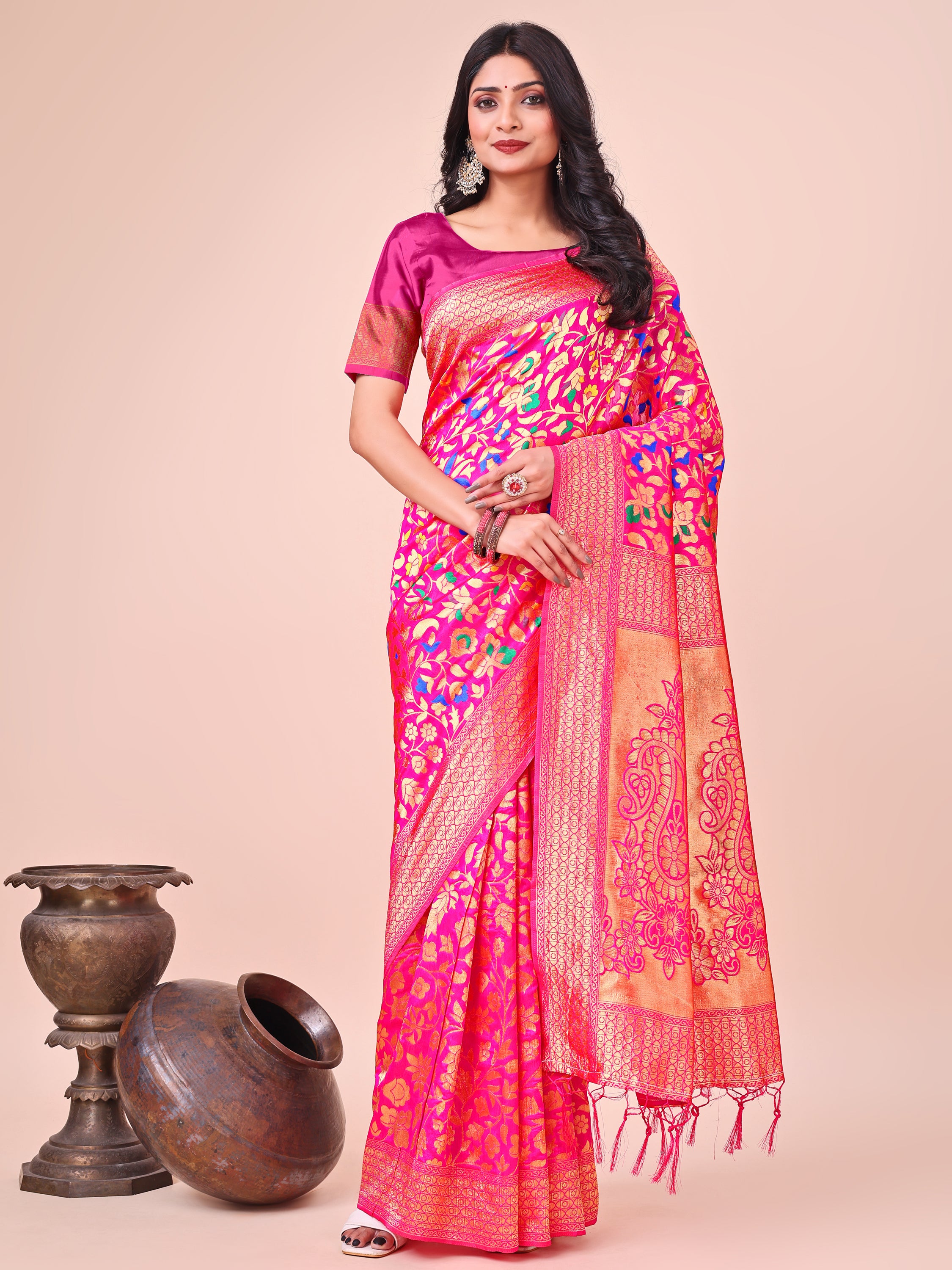Ornate Bloom (D) Ready To Wear Pocket Saree