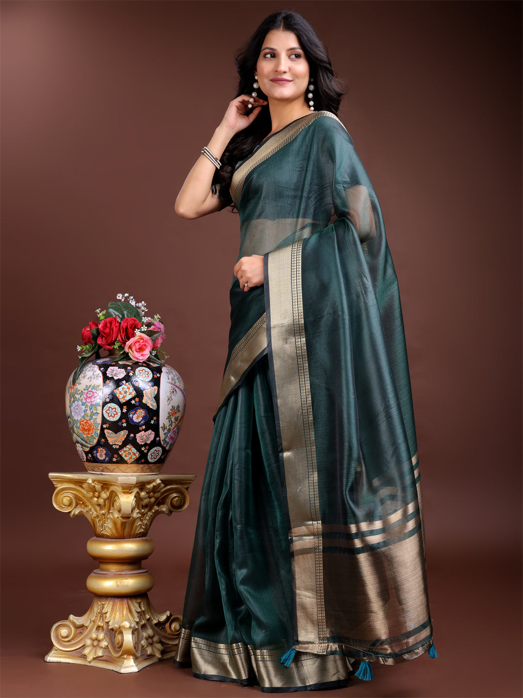 Sheer Breeze Organza (B) Ready To Wear Pocket Saree