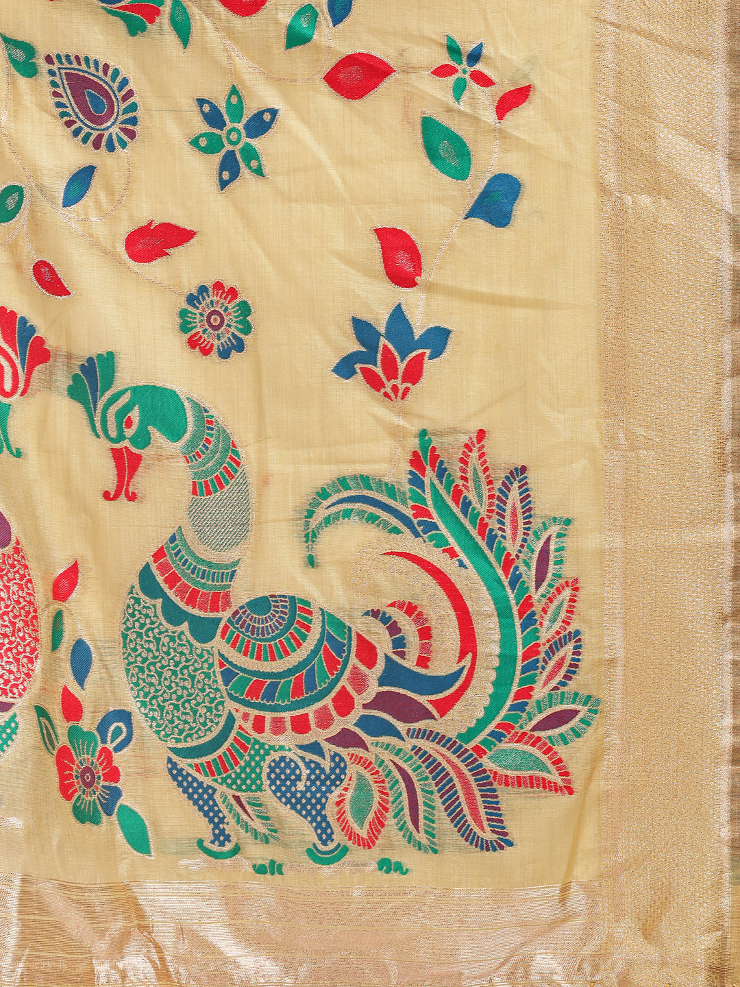 Mayurika Linen Cotton (Yellow) Ready To Wear Pocket Saree