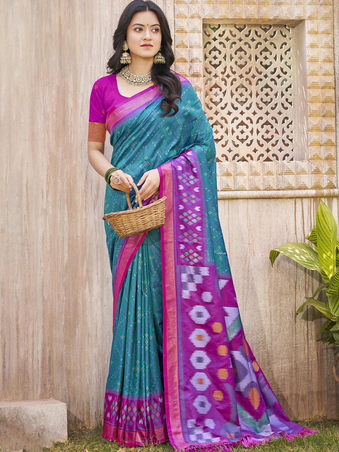 PixelLoom Silk (D) Ready To Wear Pocket Saree