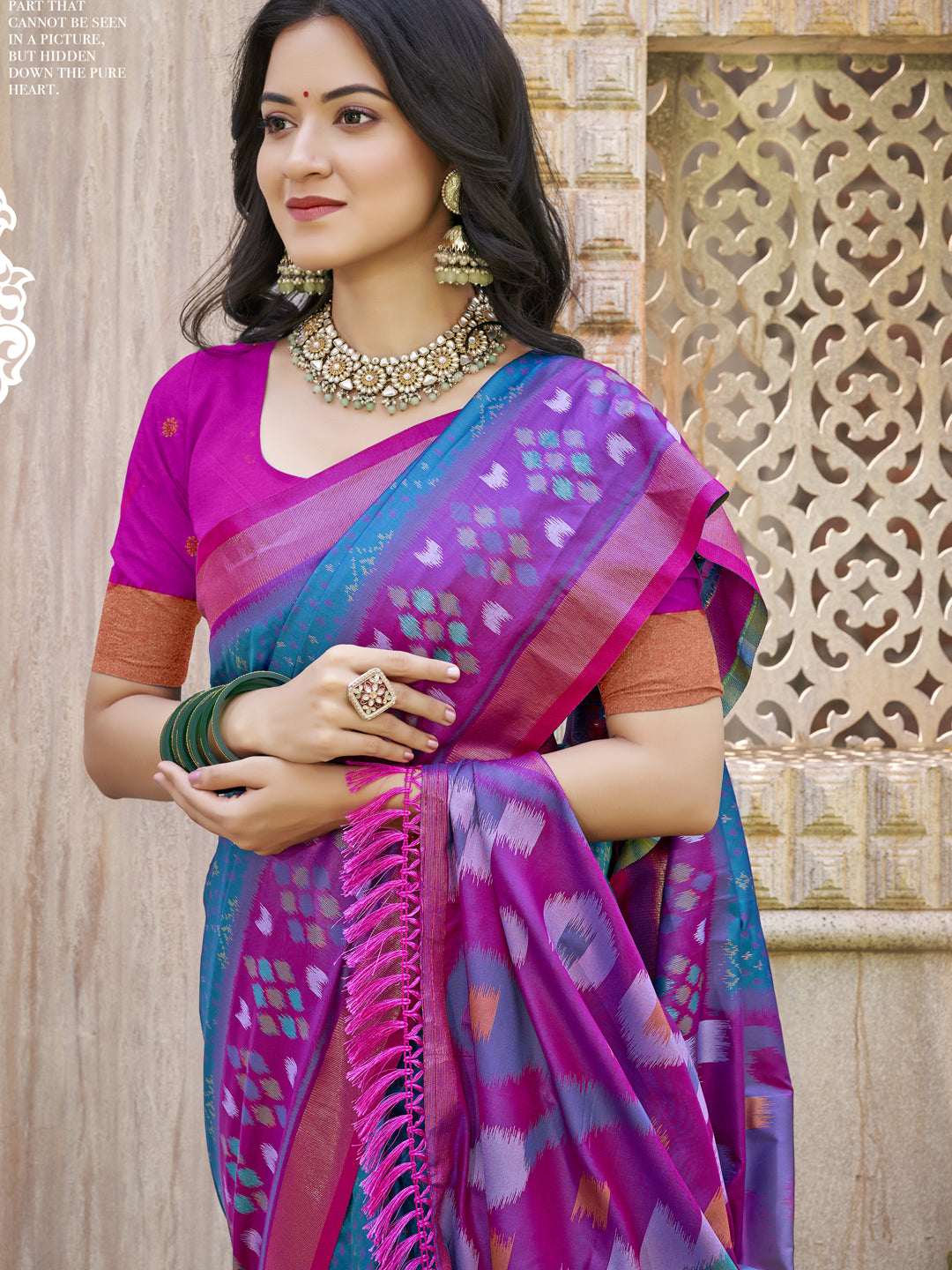 PixelLoom Silk (D) Ready To Wear Pocket Saree