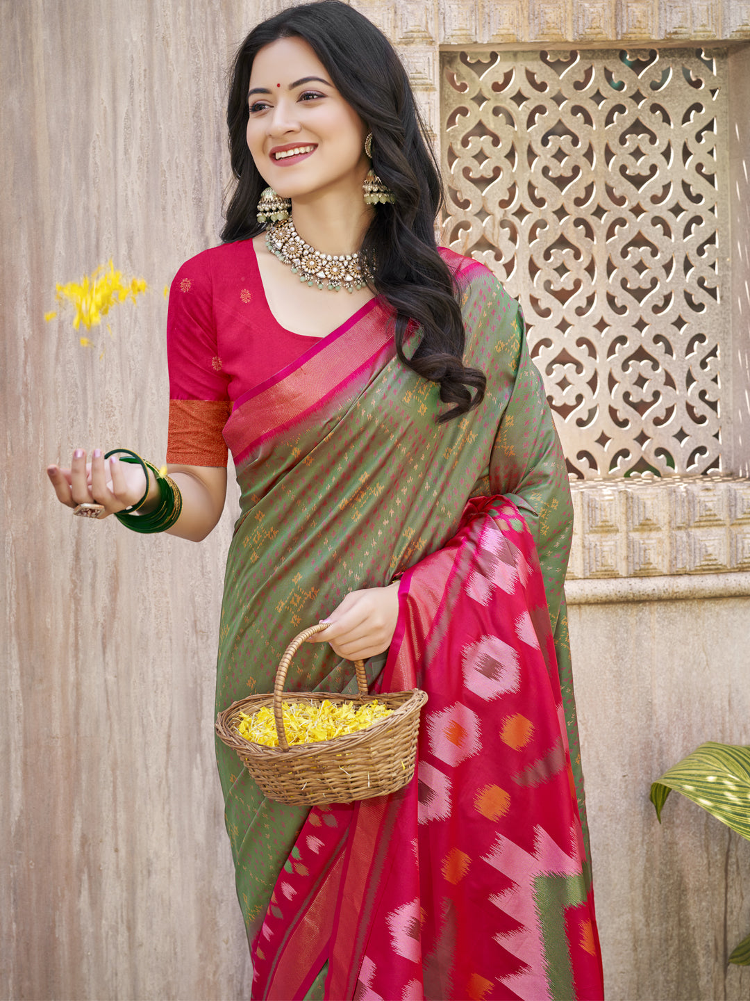 PixelLoom Silk (B) Ready To Wear Pocket Saree