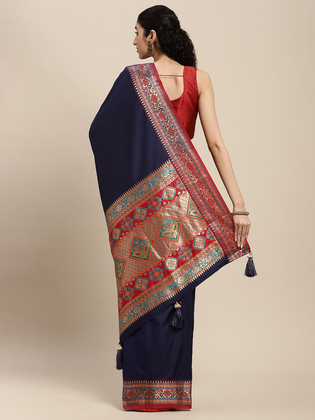 Festival Of Drapes (Blue) Ready To Wear Pocket Saree