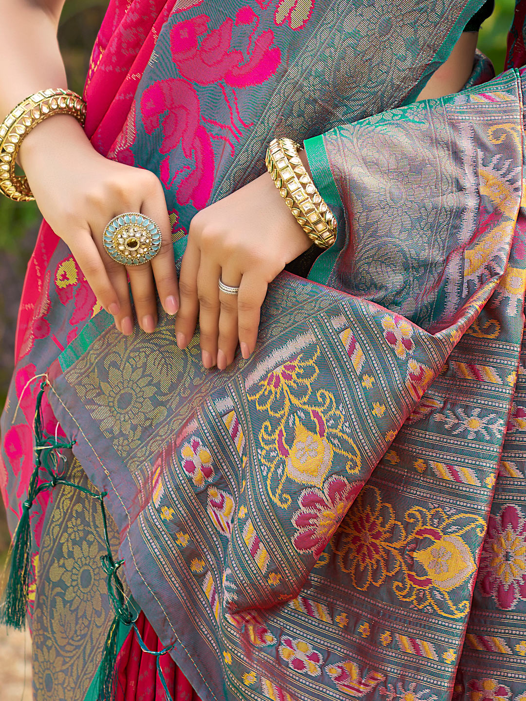 Iris Radiance Silk (B) Ready To Wear Pocket Saree