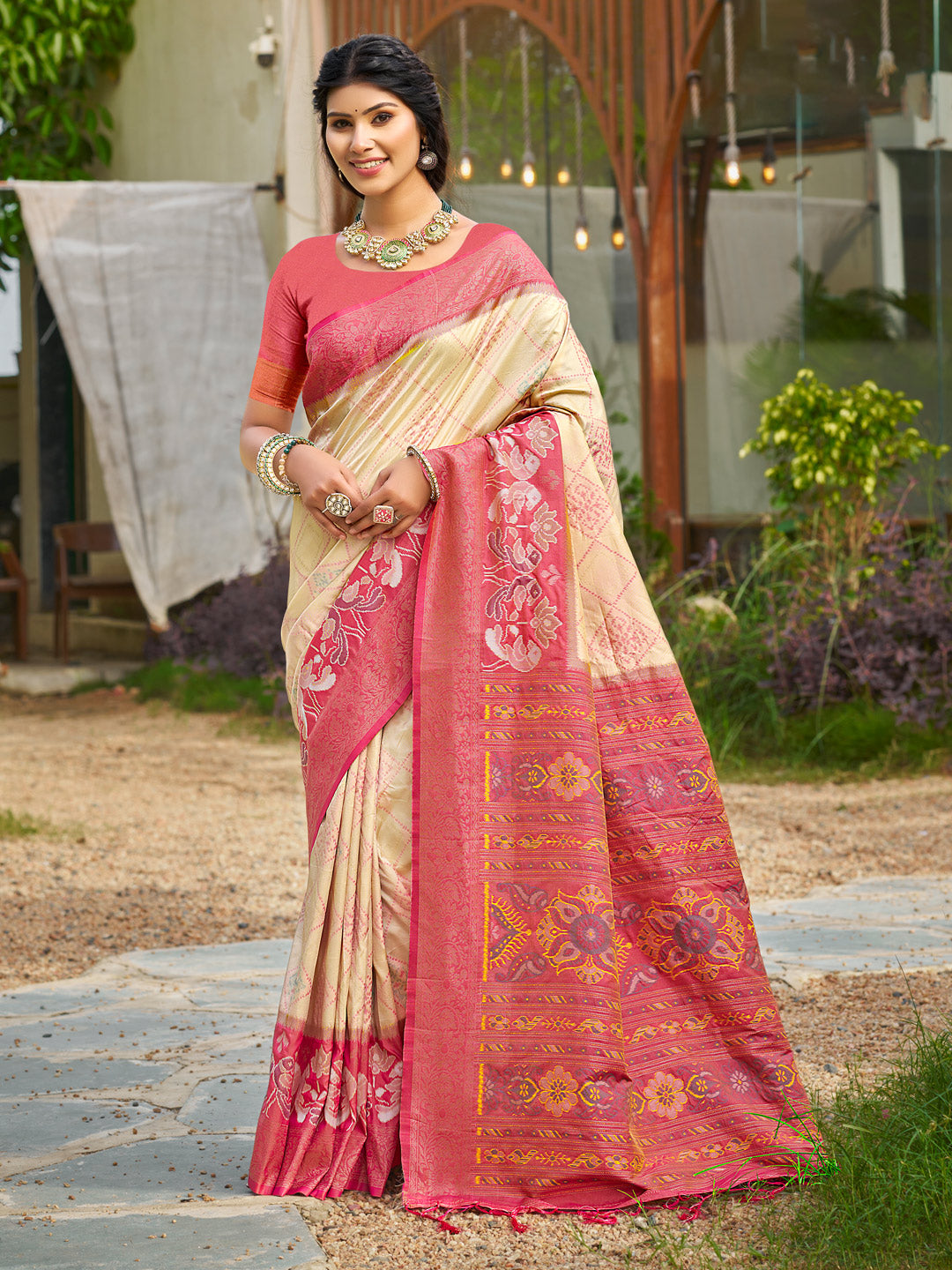 Iris Radiance Silk (E) Ready To Wear Pocket Saree