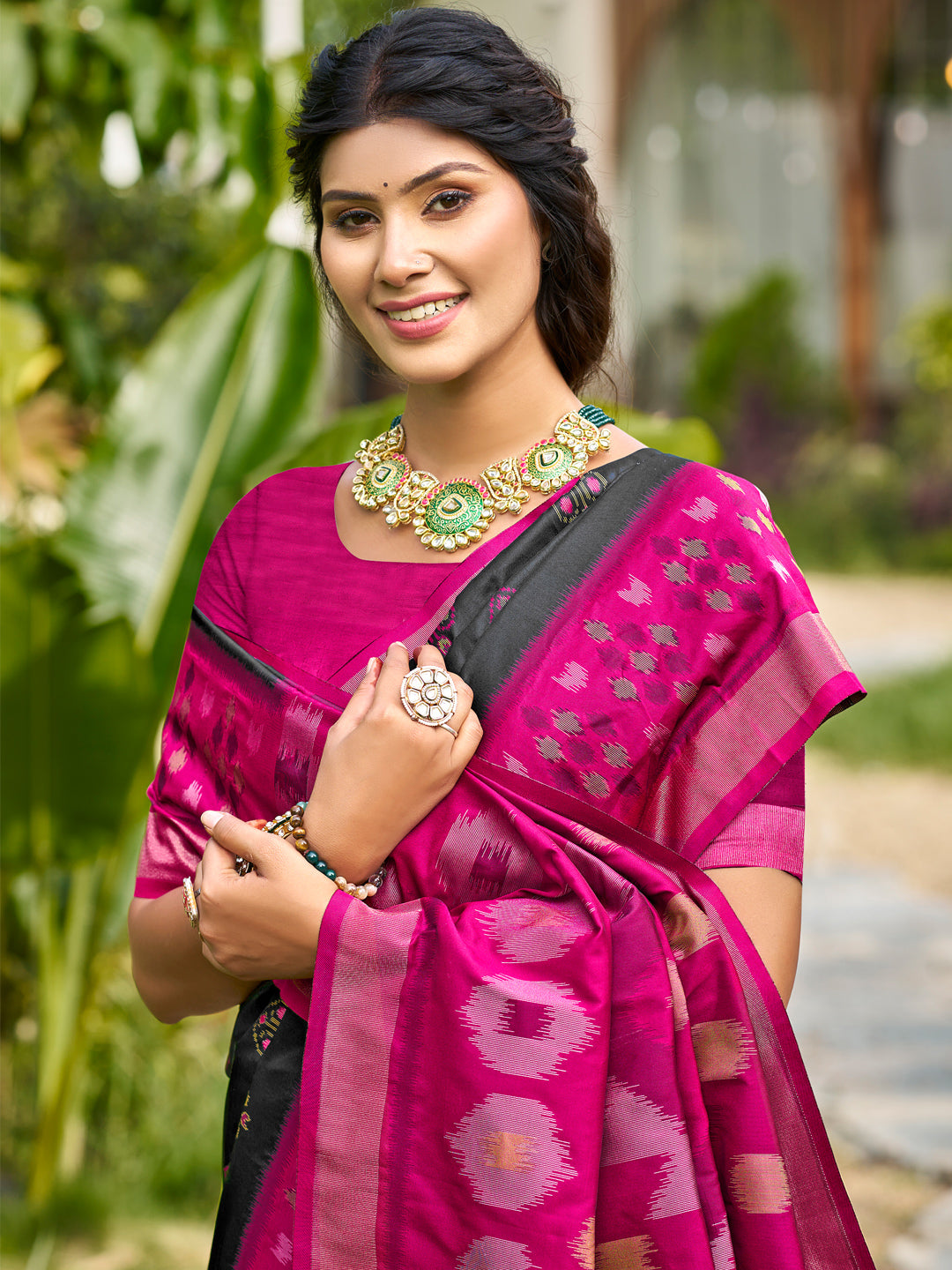 PixelLoom Silk (I) Ready To Wear Pocket Saree