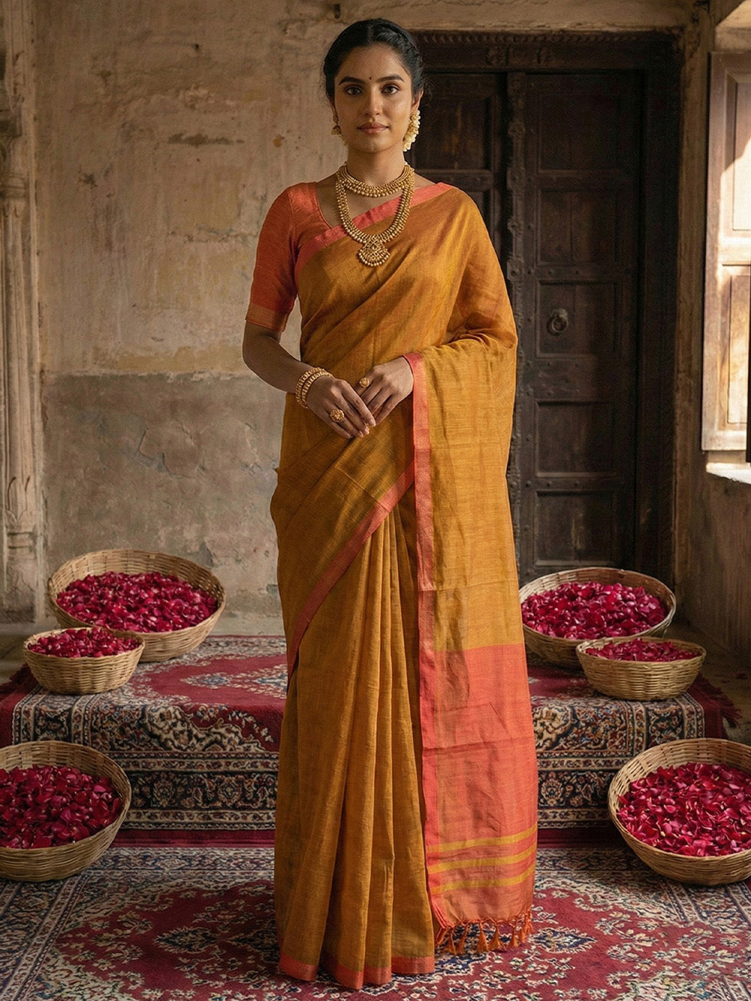 Anvaya Cotton Silk (F) Ready To Wear Pocket Saree