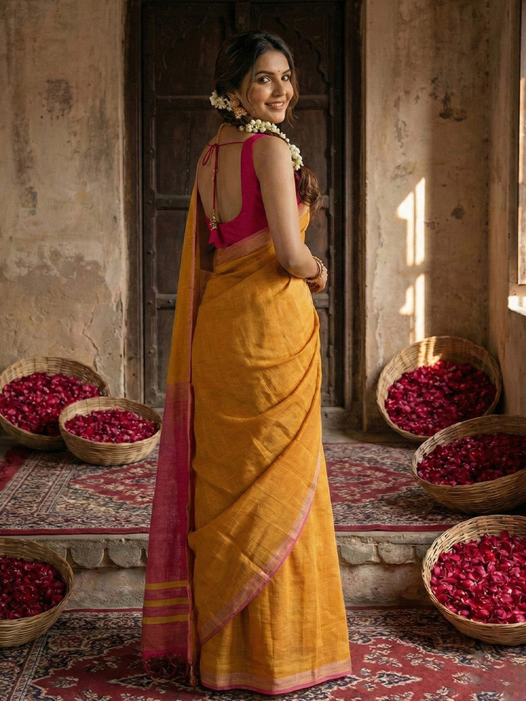 Anvaya Cotton Silk (A) Ready To Wear Pocket Saree
