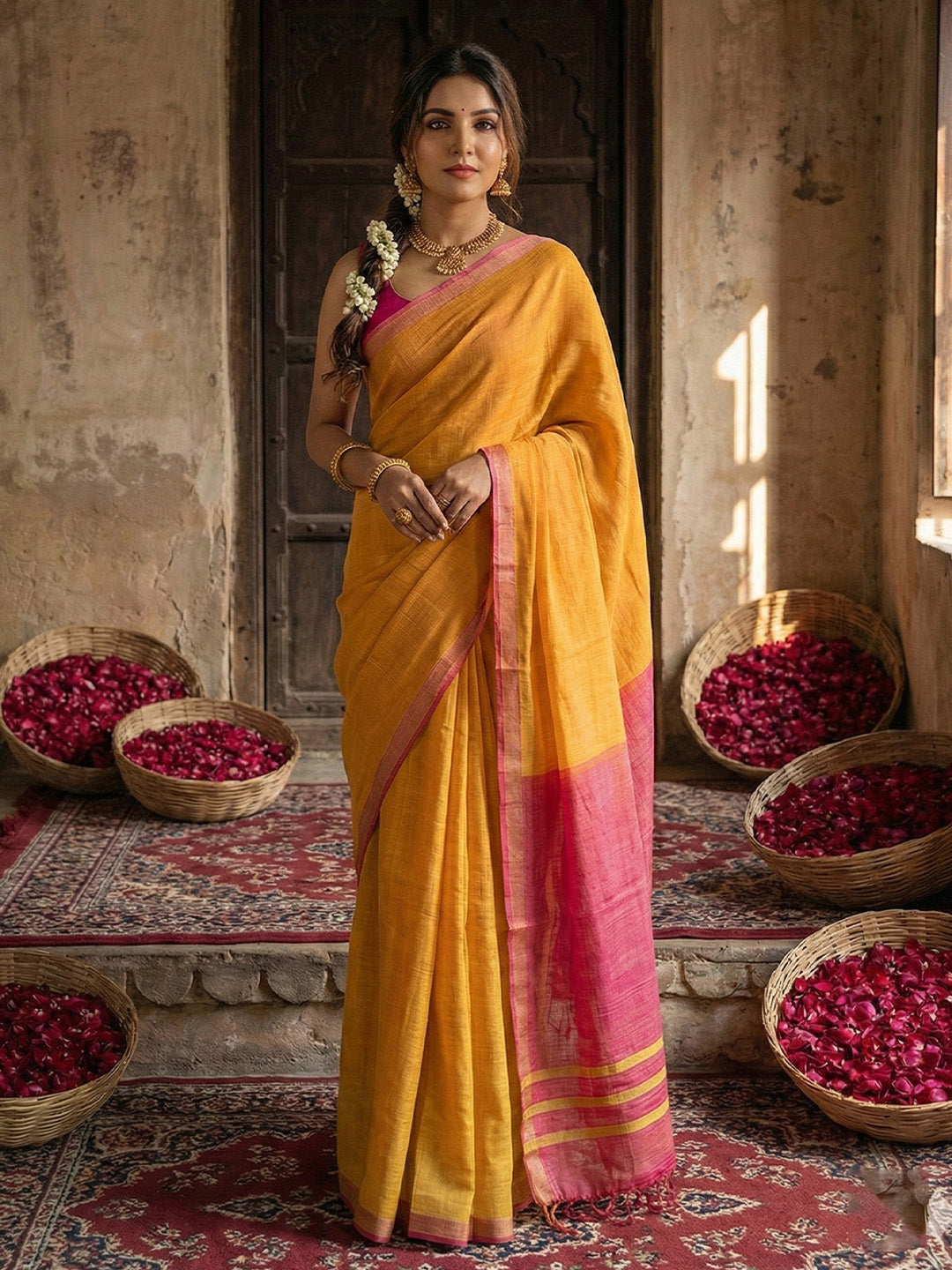 Anvaya Cotton Silk (A) Ready To Wear Pocket Saree
