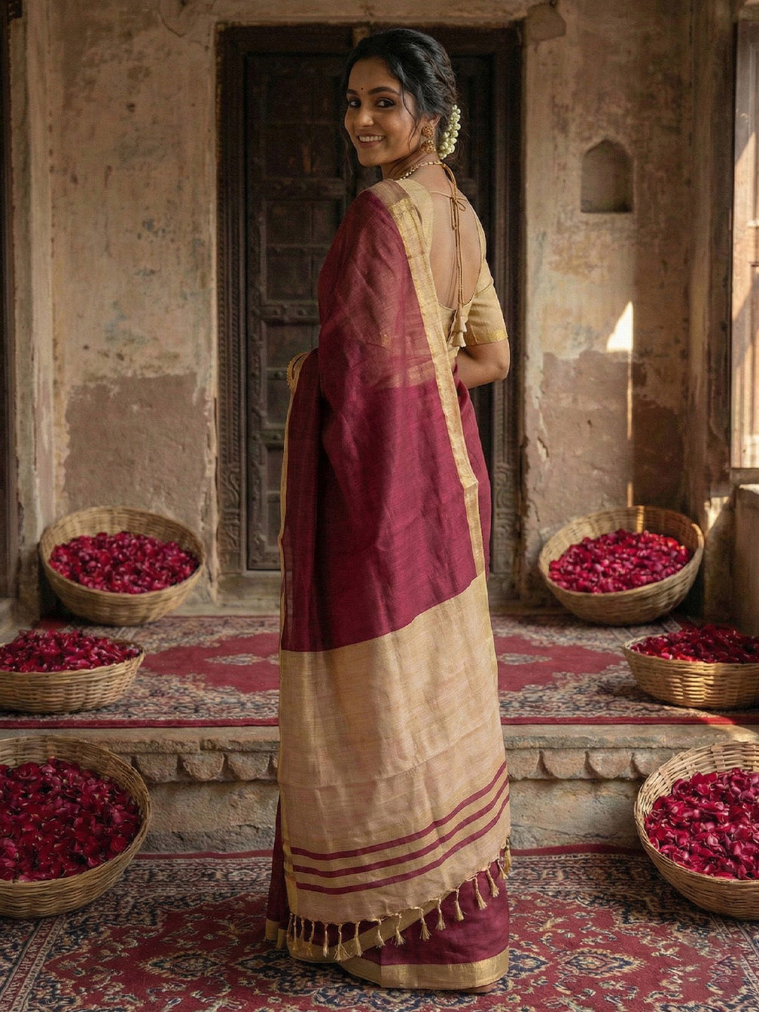 Anvaya Cotton Silk (D) Ready To Wear Pocket Saree