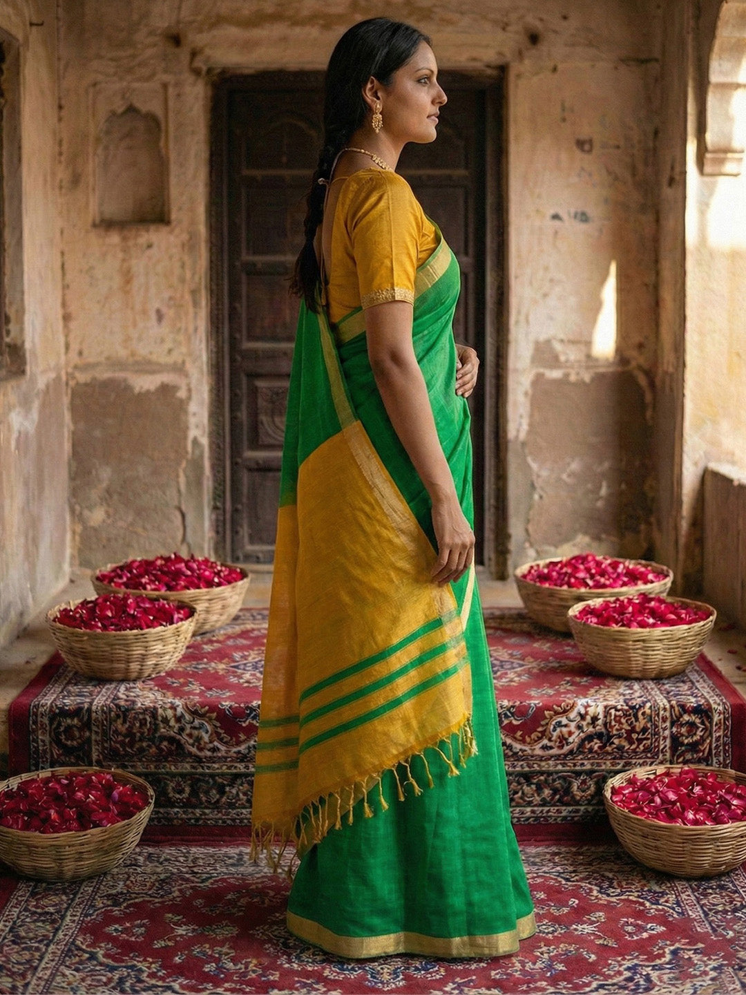 Anvaya Cotton Silk (C) Ready To Wear Pocket Saree