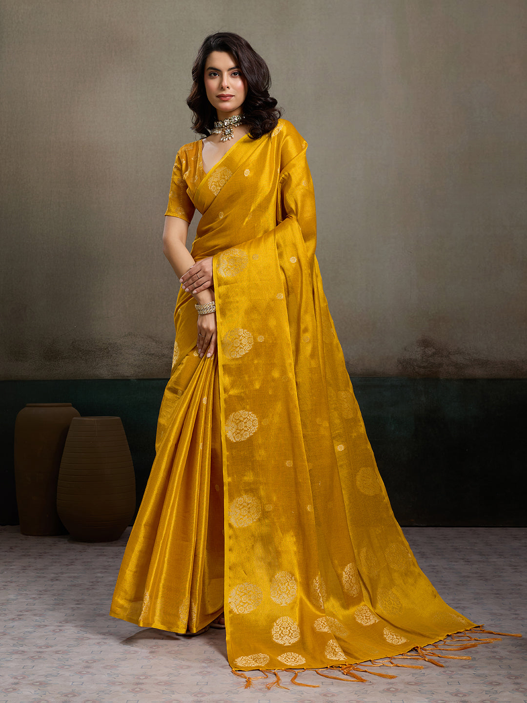 Shimmer Tissue Silk (A) Ready To Wear Pocket Saree