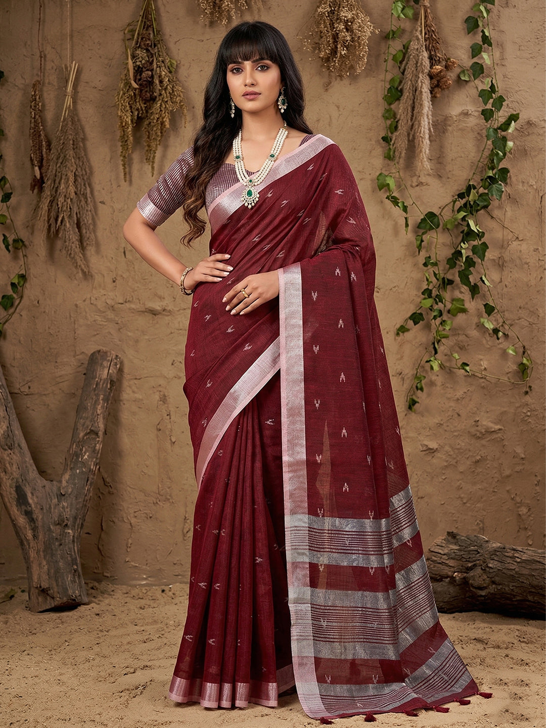 Drapedew Linen Cotton (A) Ready To Wear Pocket Saree