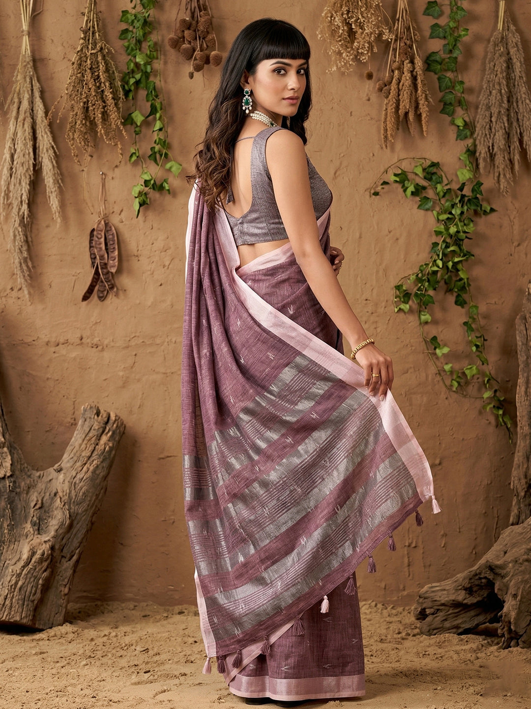Drapedew Linen Cotton (F) Ready To Wear Pocket Saree