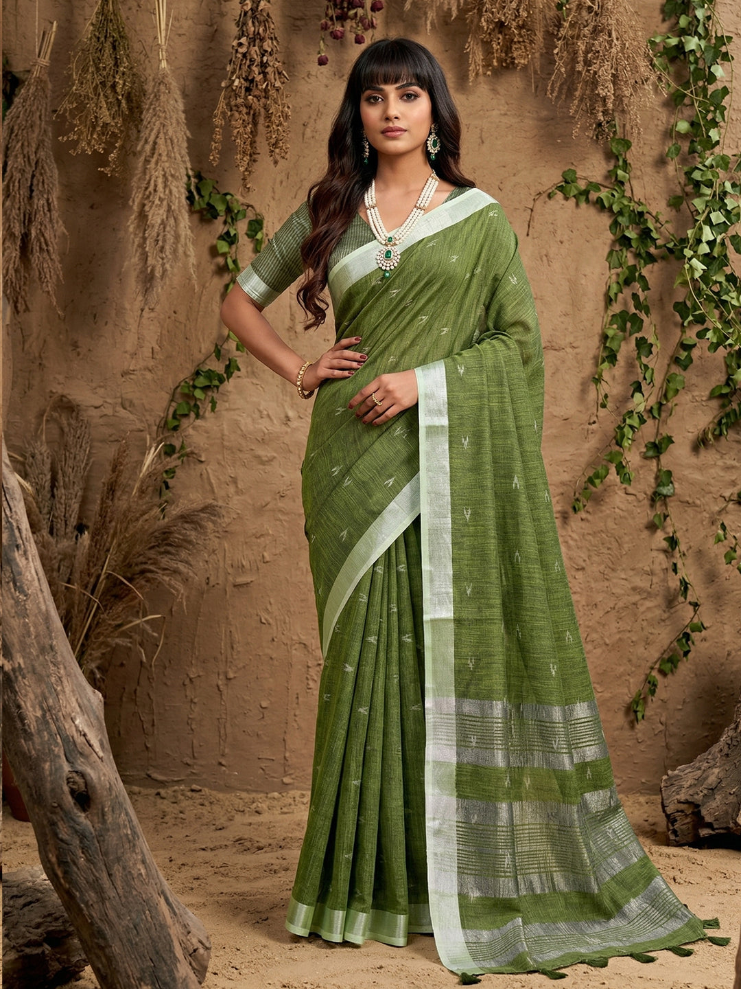 Drapedew Linen Cotton (E) Ready To Wear Pocket Saree