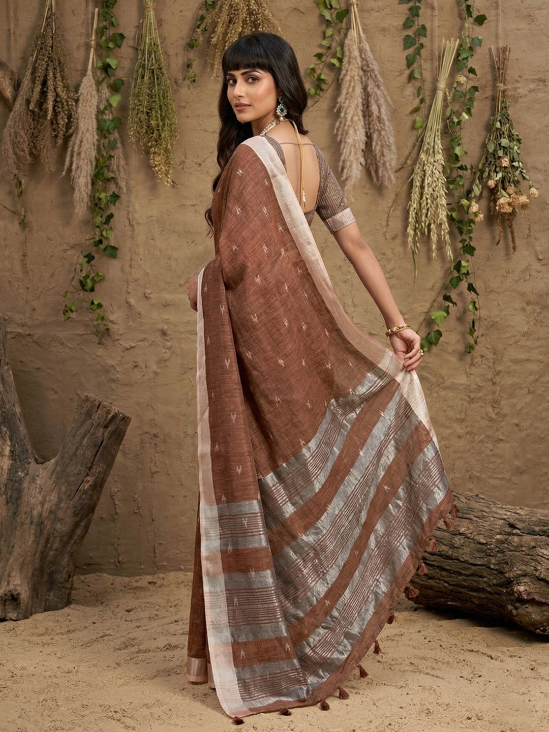 Drapedew Linen Cotton (C) Ready To Wear Pocket Saree