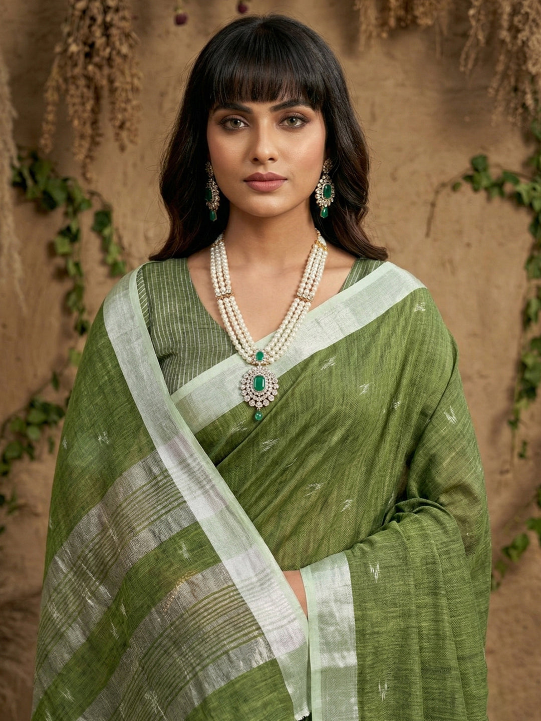 Drapedew Linen Cotton (E) Ready To Wear Pocket Saree