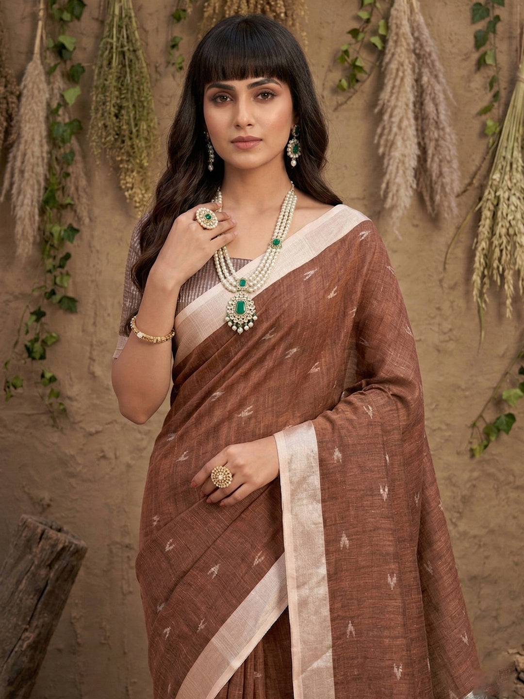 Drapedew Linen Cotton (C) Ready To Wear Pocket Saree