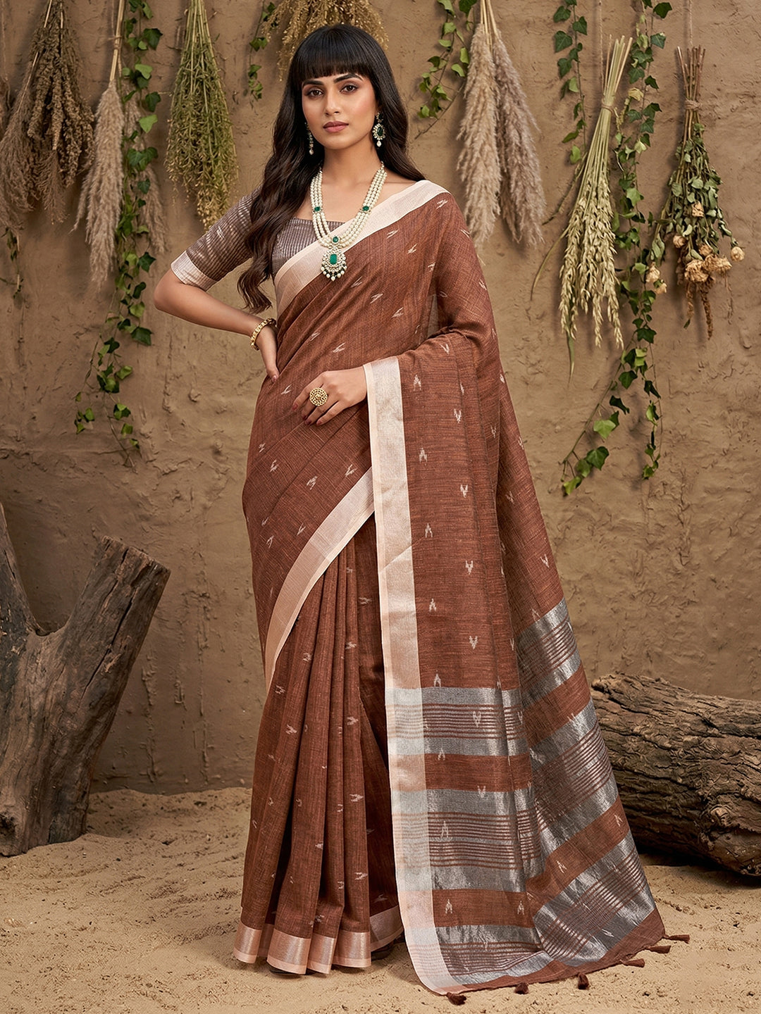Drapedew Linen Cotton (C) Ready To Wear Pocket Saree