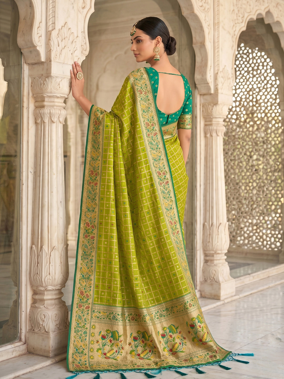 Rajsi Powerloom Paithani Silk (C) Ready To Wear Pocket Saree