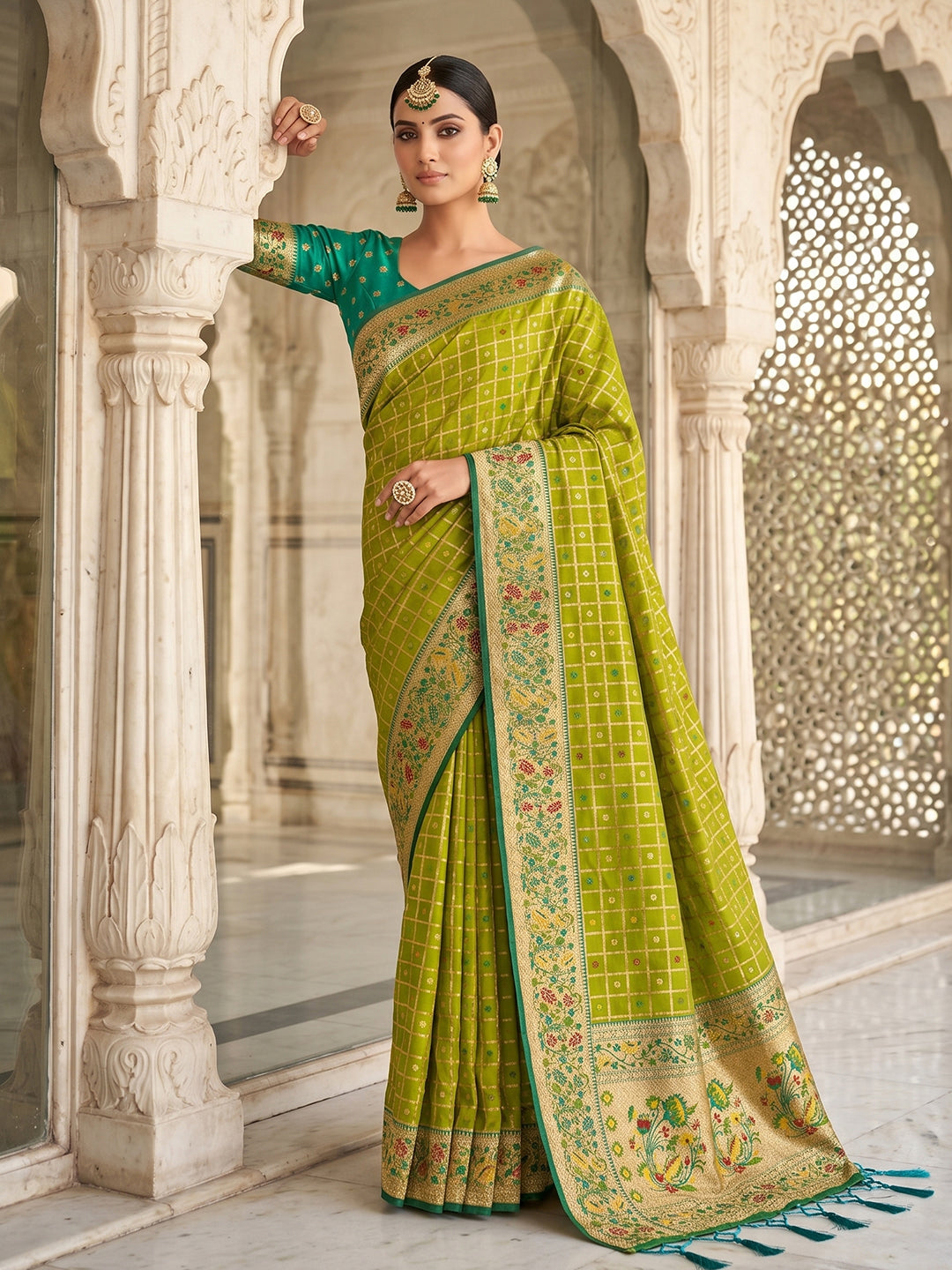 Rajsi Powerloom Paithani Silk (C) Ready To Wear Pocket Saree