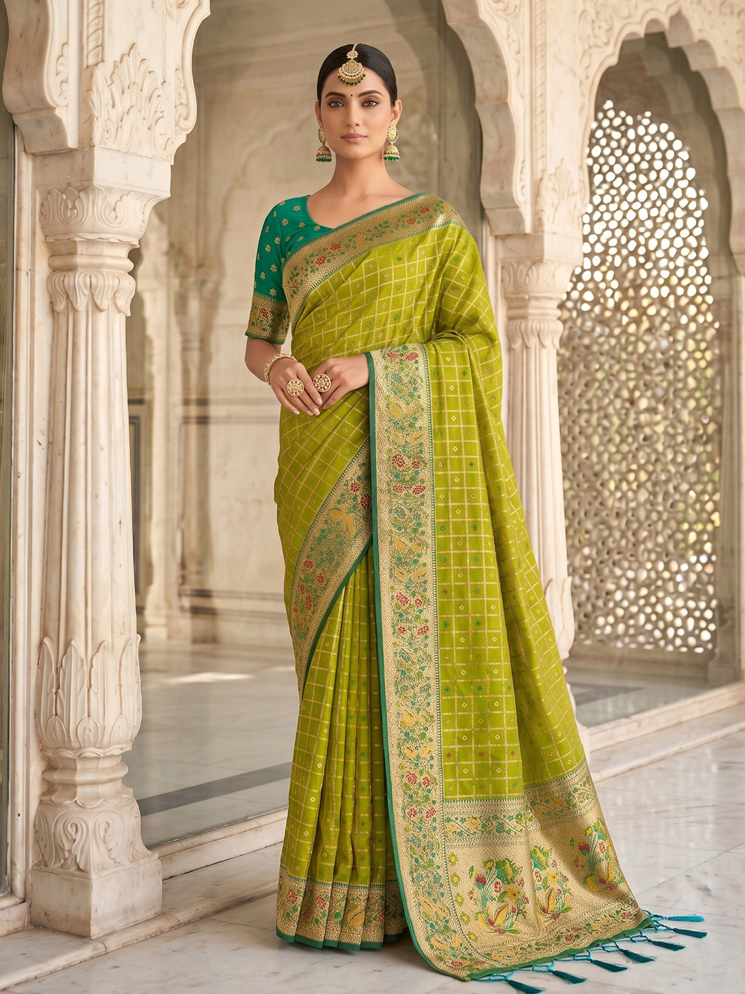 Rajsi Powerloom Paithani Silk (C) Ready To Wear Pocket Saree