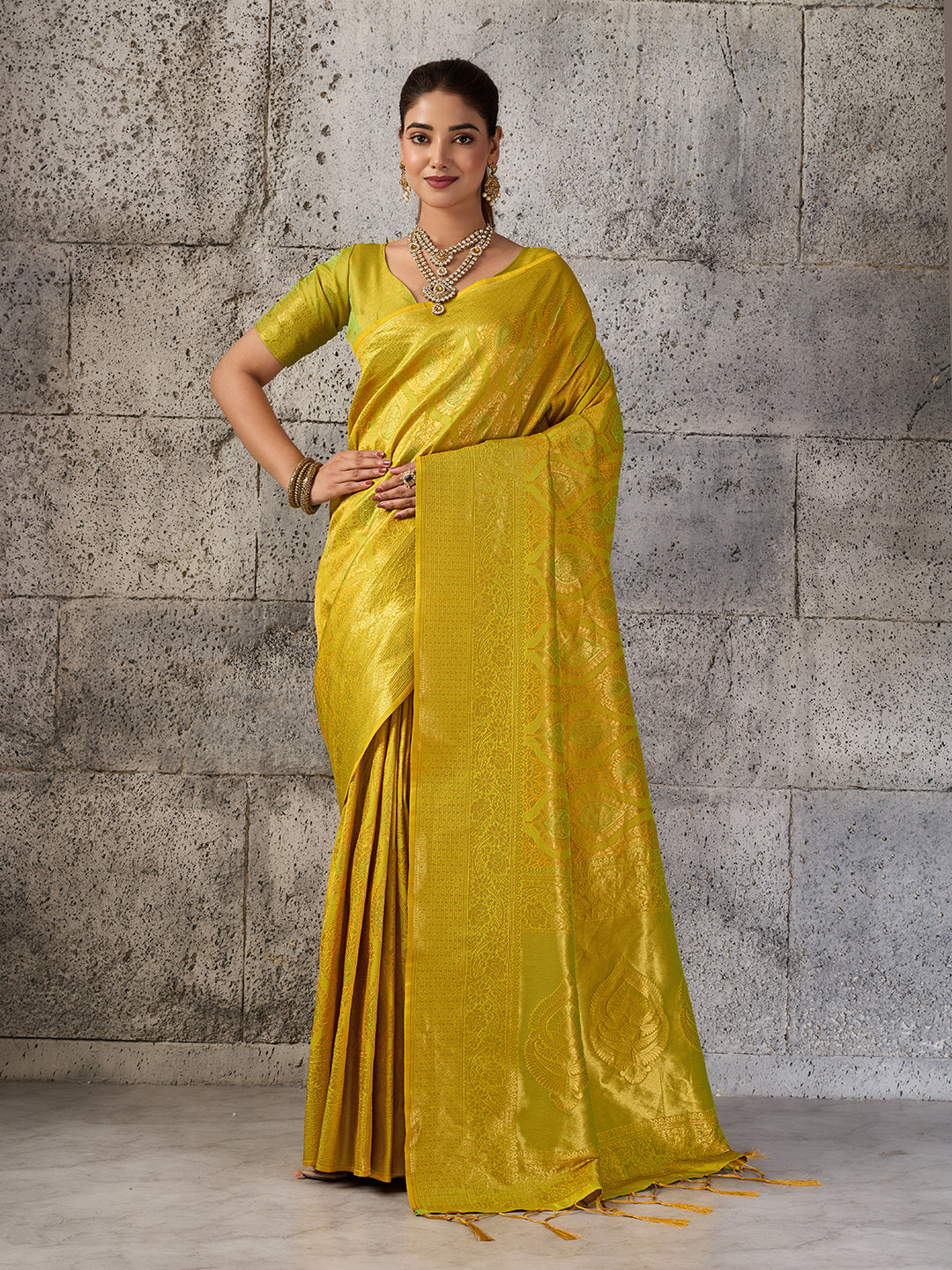 Kumbhi Powerloom Silk (B) Ready To Wear Pocket saree