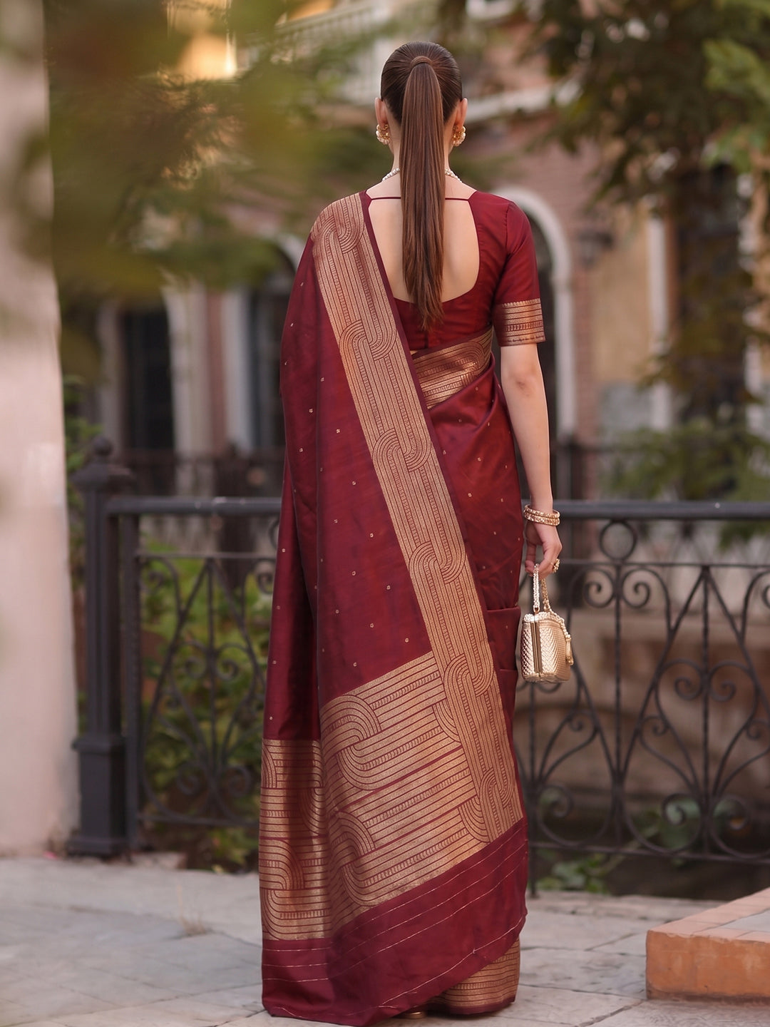 Zayna Weave Cotton (C) Ready To Wear Pocket Saree