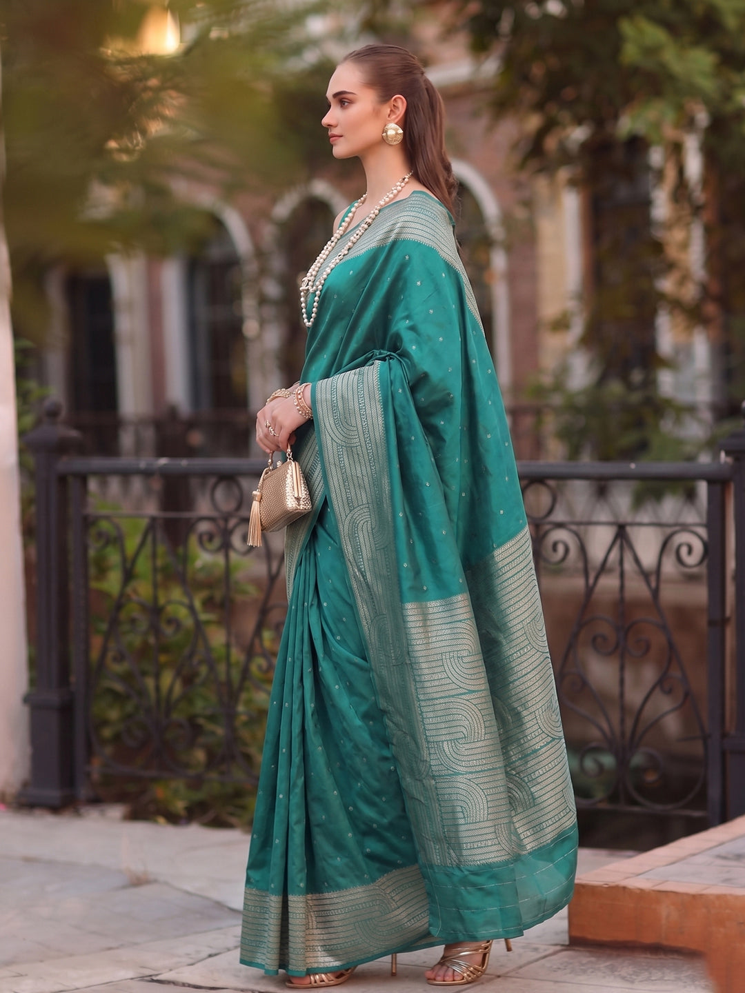 Zayna Weave Cotton (A) Ready To Wear Pocket Saree