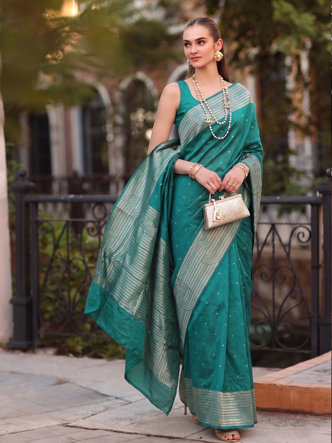 Zayna Weave Cotton (A) Ready To Wear Pocket Saree