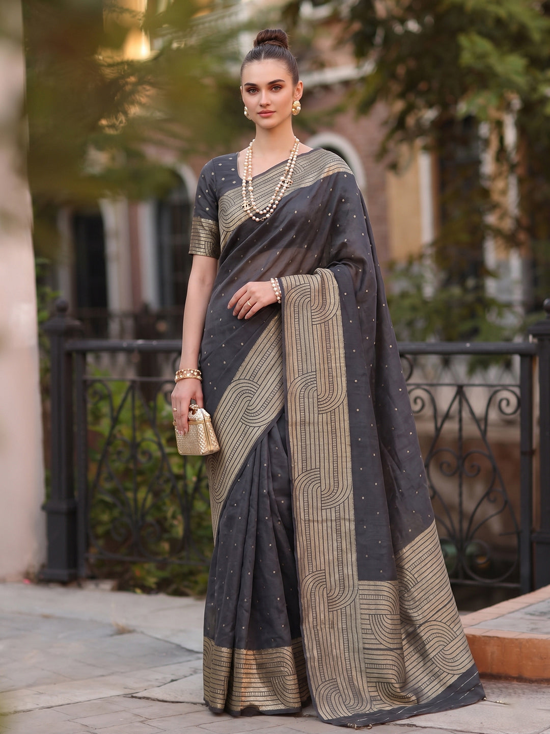 Zayna Weave Cotton (F) Ready To Wear Pocket Saree