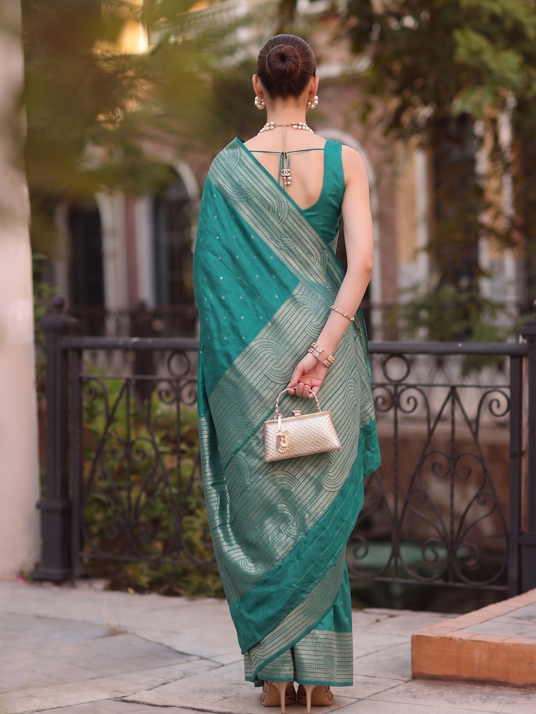 Zayna Weave Cotton (A) Ready To Wear Pocket Saree