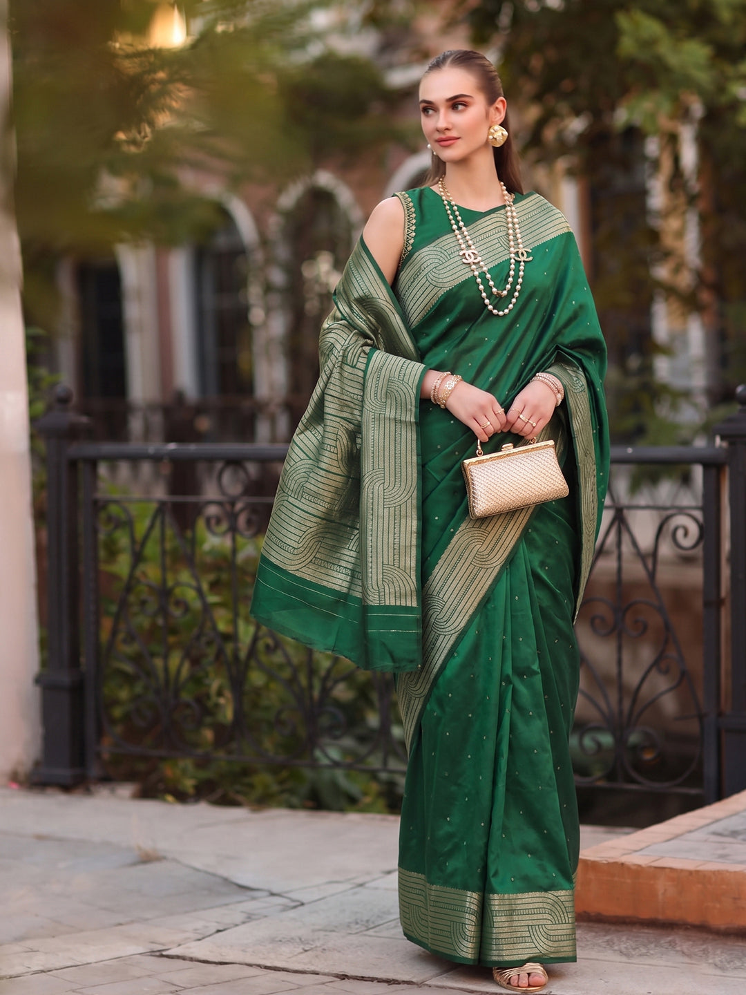 Zayna Weave Cotton (D) Ready To Wear Pocket Saree