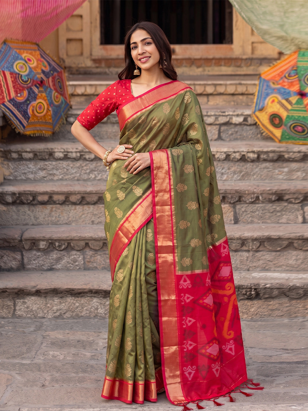 Blush Royale Silk (B) Ready To Wear Pocket Saree