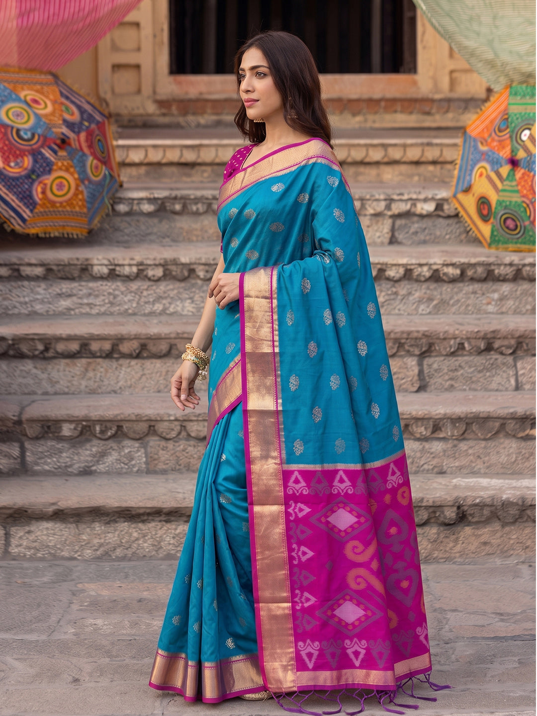 Blush Royale Silk (C) Ready To Wear Pocket Saree