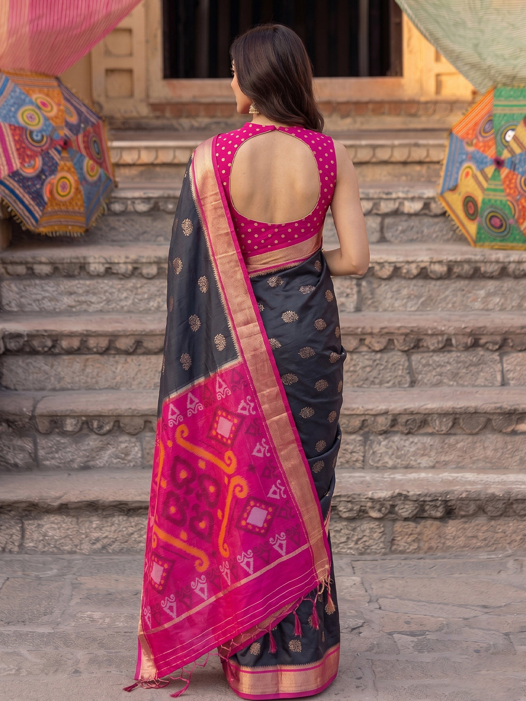 Blush Royale Silk (H) Ready To Wear Pocket Saree