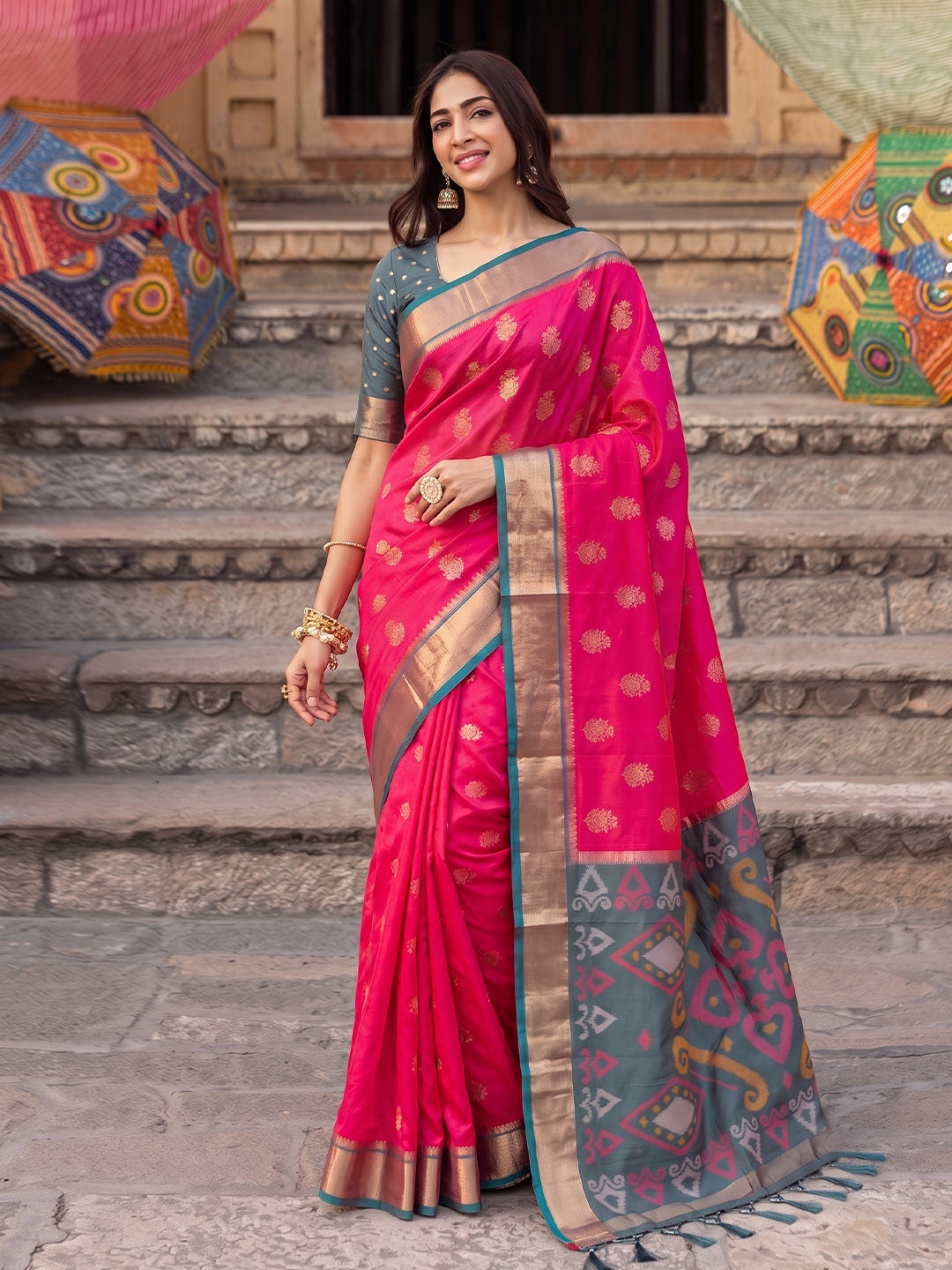 Blush Royale Silk (F) Ready To Wear Pocket Saree